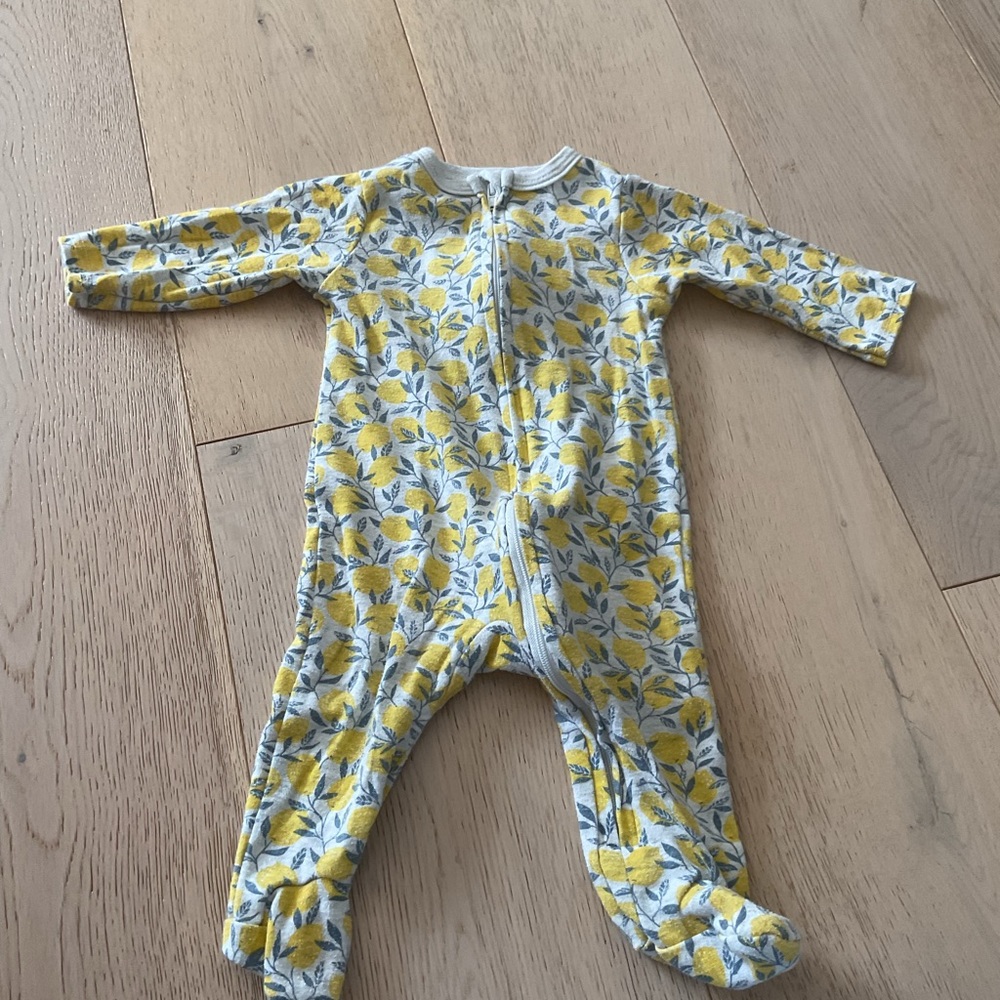 Isaac Mizrahi Floral Yellow and White one piece pajama